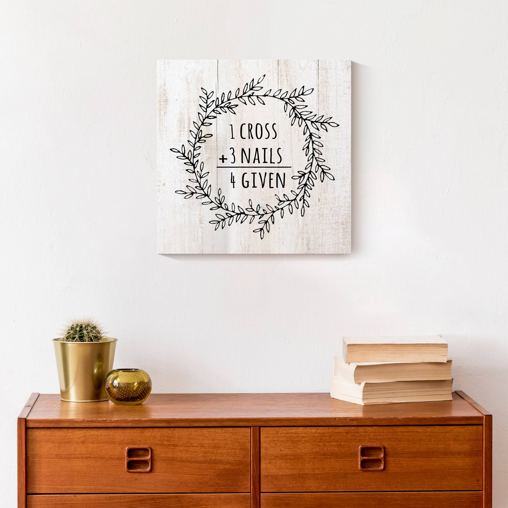 Easter Math Wreath Canvas Wall Art